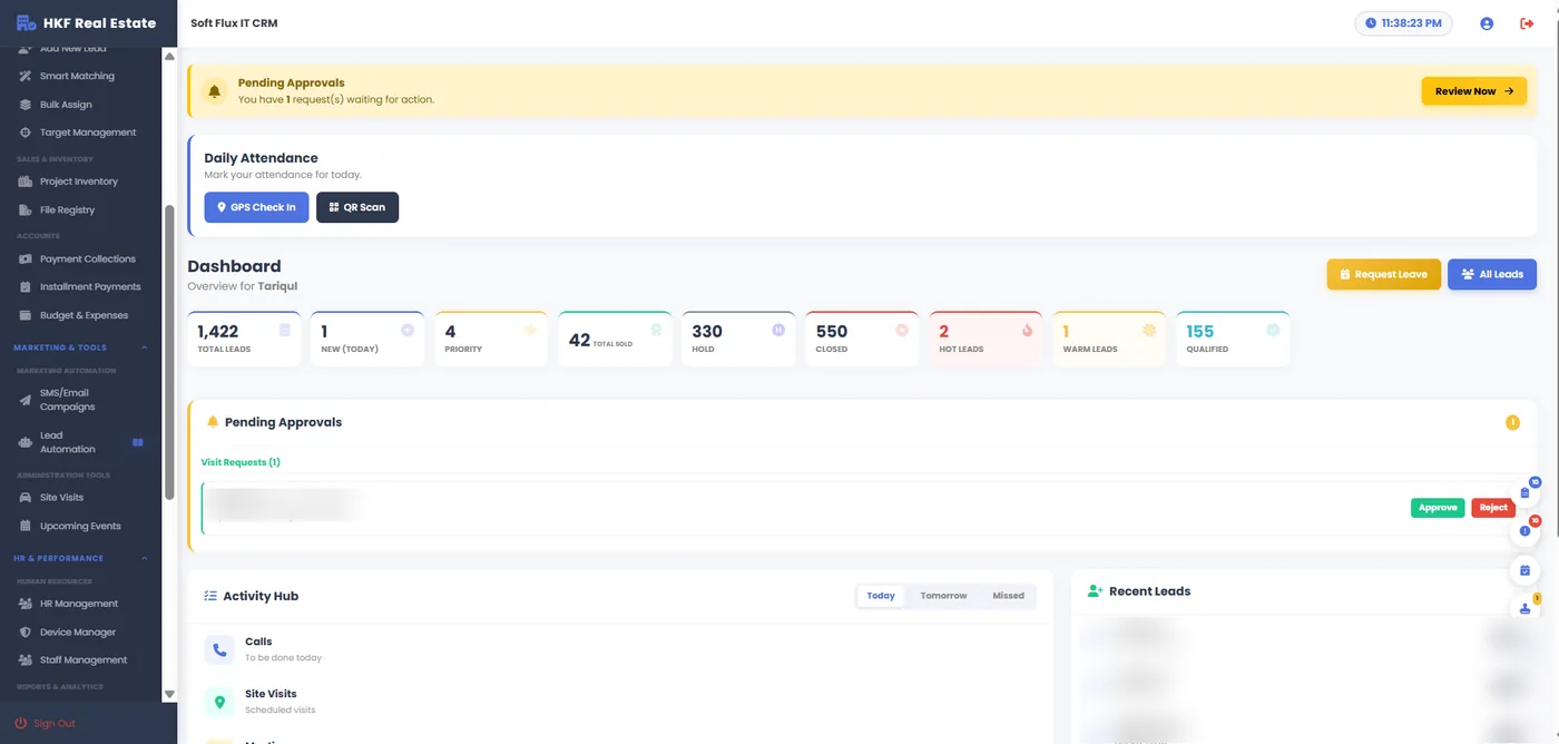 UIC CRM Dashboard